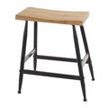Industrial Metal Counter Height Barstool Black - Olivia & May
