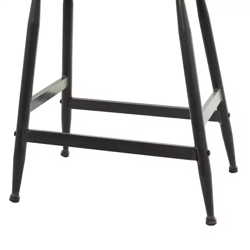 Industrial Metal Counter Height Barstool Black - Olivia & May