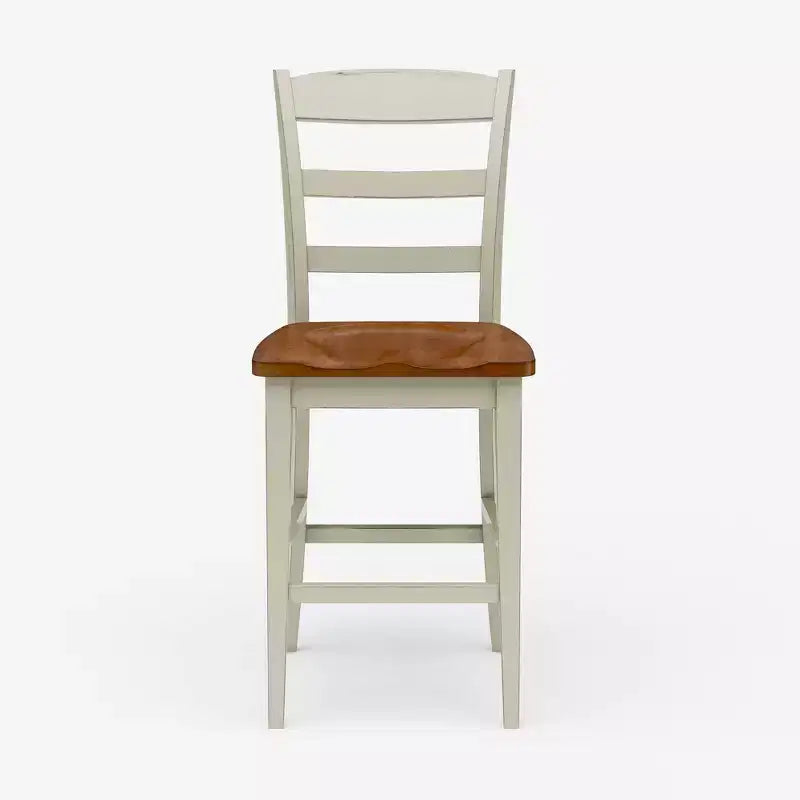 Monarch Counter Height Barstool Off White - Homestyles: Hardwood Island Chairs, Kitchen Stool with Back