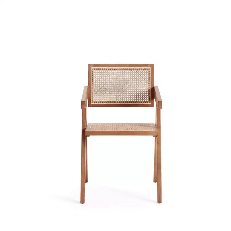 Hamlet Dining Arm Chair Natural - Manhattan Comfort: Ash Wood Frame, No Assembly, Matte Finish