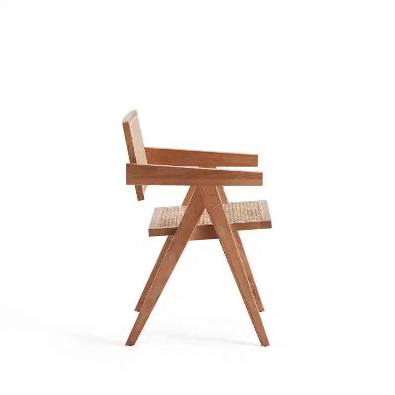 Hamlet Dining Arm Chair Natural - Manhattan Comfort: Ash Wood Frame, No Assembly, Matte Finish