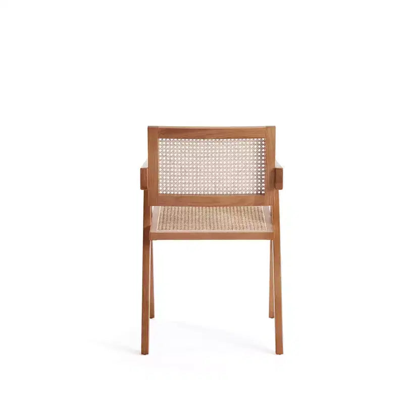 Hamlet Dining Arm Chair Natural - Manhattan Comfort: Ash Wood Frame, No Assembly, Matte Finish