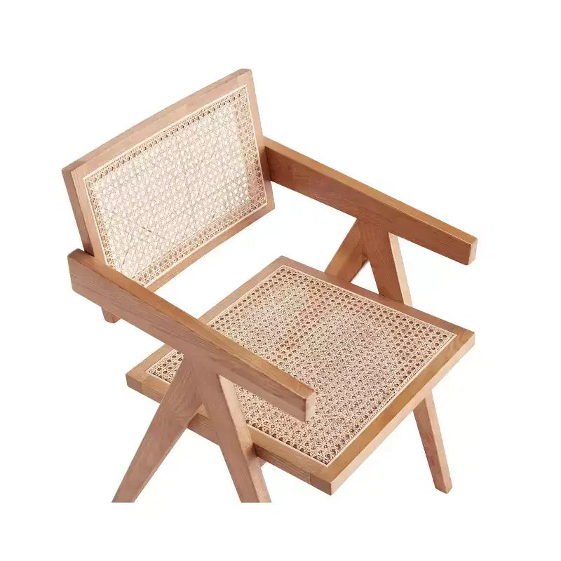 Hamlet Dining Arm Chair Natural - Manhattan Comfort: Ash Wood Frame, No Assembly, Matte Finish