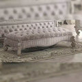 65" Versailes Fabric Bench Ivory/Bone White - Acme Furniture