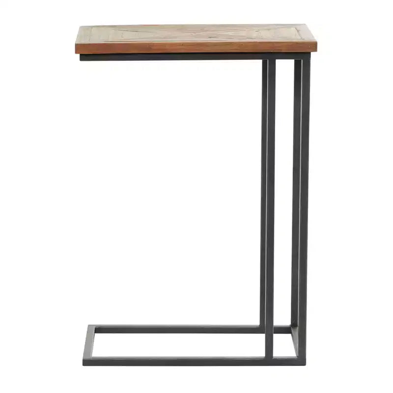 Rustic Metal Accent C-Table Brown - Olivia & May: No Assembly, Indoor Use, Fully Assembled