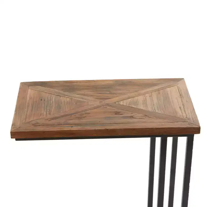 Rustic Metal Accent C-Table Brown - Olivia & May: No Assembly, Indoor Use, Fully Assembled