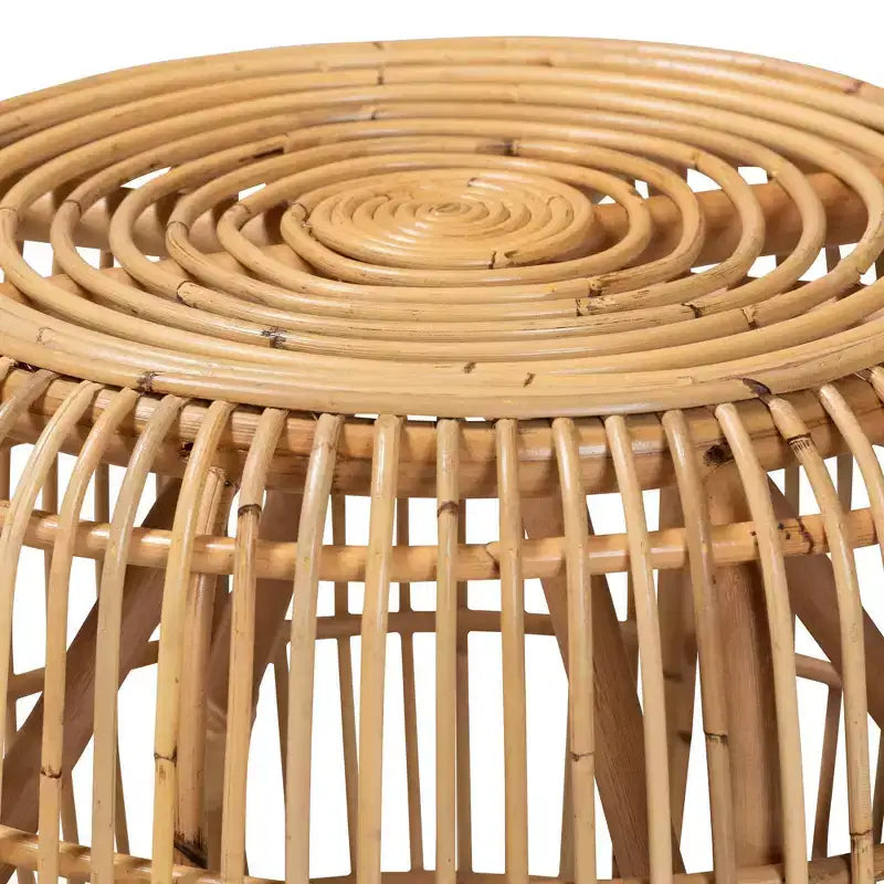 Maverick Rattan End Table Natural/Brown - bali & pari