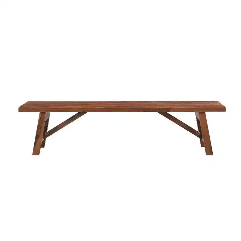 Rasmus Acacia Wood Accent Plant Table Wire Brushed Finish Chestnut - Boraam: Mid-Century Modern, Indoor Use Only