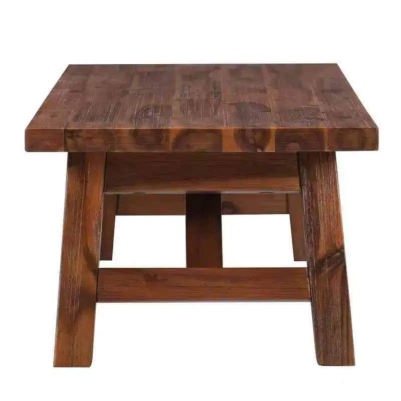 Rasmus Acacia Wood Accent Plant Table Wire Brushed Finish Chestnut - Boraam: Mid-Century Modern, Indoor Use Only