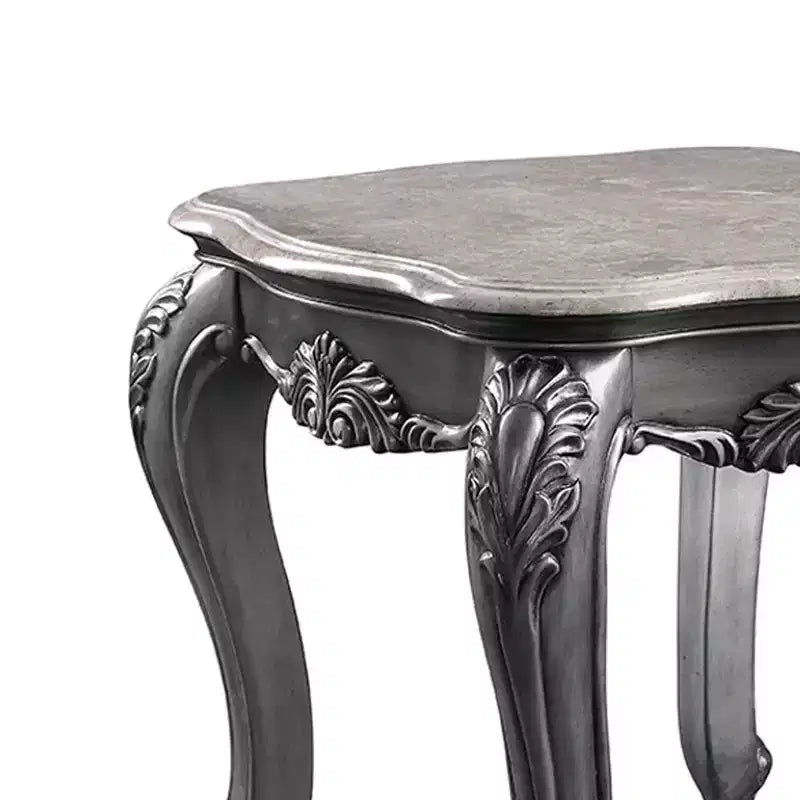 26" Ariadne Coffee Table Marble/Platinum - Acme Furniture