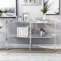 Yarmuth Glam 1 Shelf Sofa Table Chrome - HOMES: Inside + Out