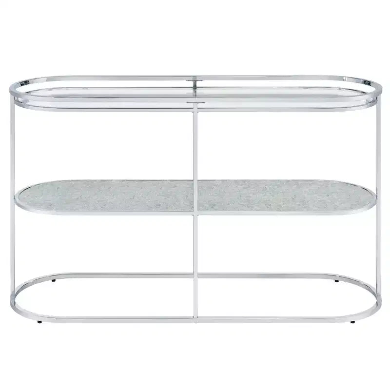 Yarmuth Glam 1 Shelf Sofa Table Chrome - HOMES: Inside + Out