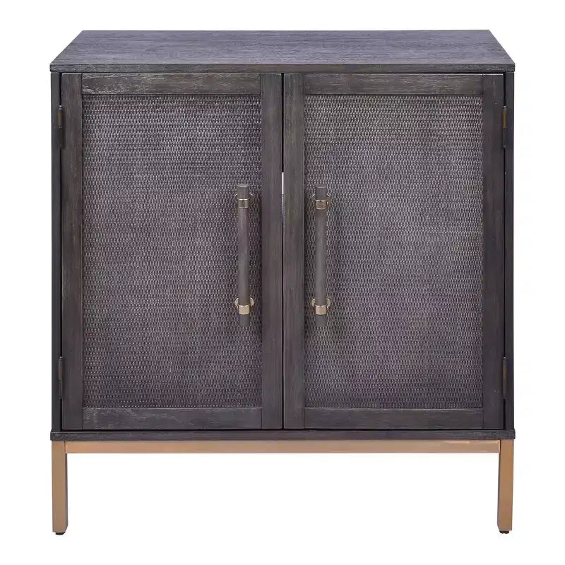 Hopper Studio Sophia 2 Door Cabinet Antique Black : Modern Style, Wood Veneer, MDF Frame, Adjustable Shelves
