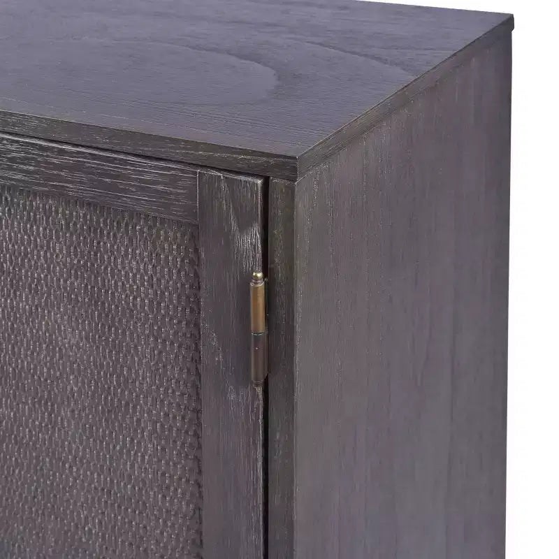 Hopper Studio Sophia 2 Door Cabinet Antique Black : Modern Style, Wood Veneer, MDF Frame, Adjustable Shelves