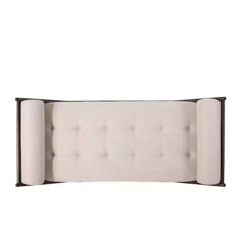 Rayle Contemporary Tufted Chaise Lounge with Rolled Accent Pillows - Christopher Knight Home