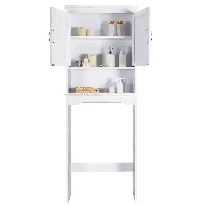 Costway Over The Toilet Storage Cabinet Bathroom Organizer w/ Adjustable Shelf