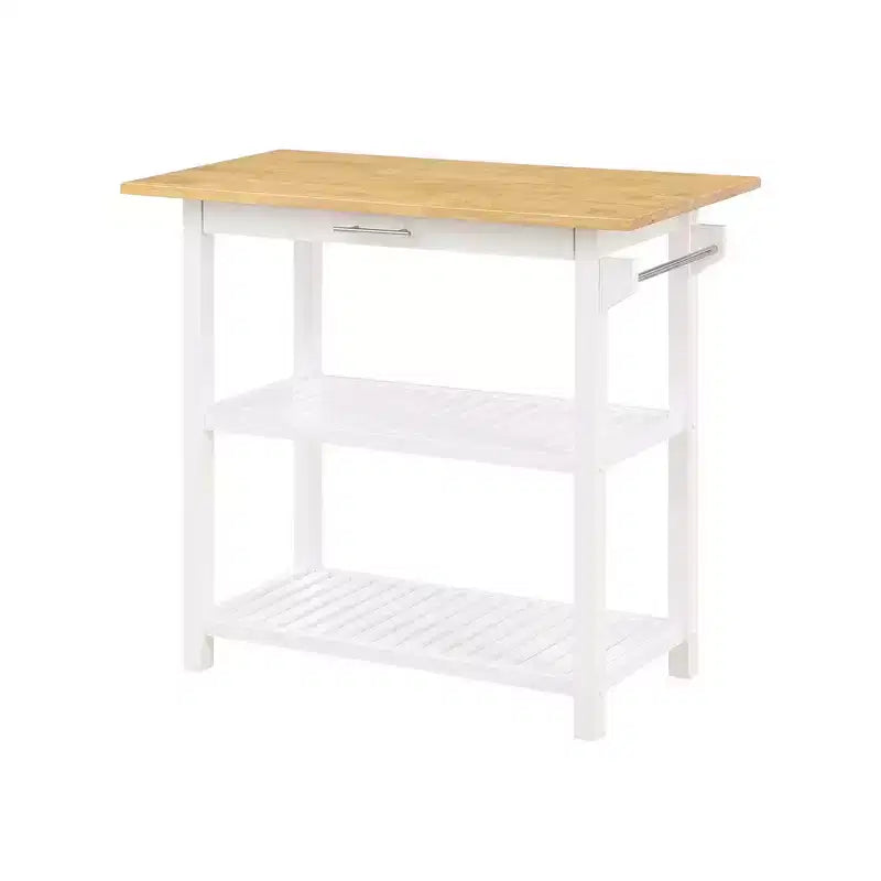 Designs2Go 3 Tier Butcher Block Kitchen Prep Island with Drawer - Breighton Home