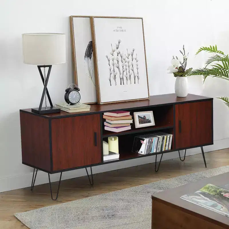 Costway 59'' TV Stand Entertainment Center Media Console Storage Cabinet Shelf