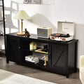Costway 59'' TV Stand Media Console Center w/ Storage Cabinet for 65'' TV Natural\Black\Coffee