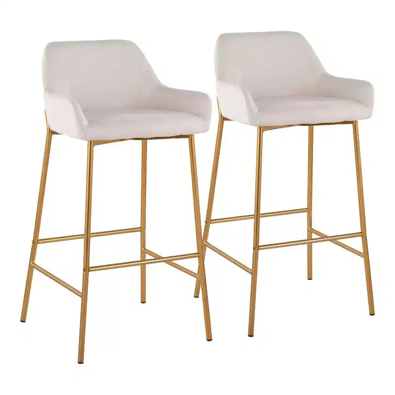 Set of 2 Daniella Metal Polyester Barstool - LumiSource