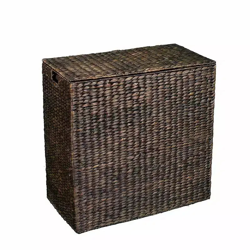 BirdRock Home Double Laundry Hamper with Lid and Divided Interior
