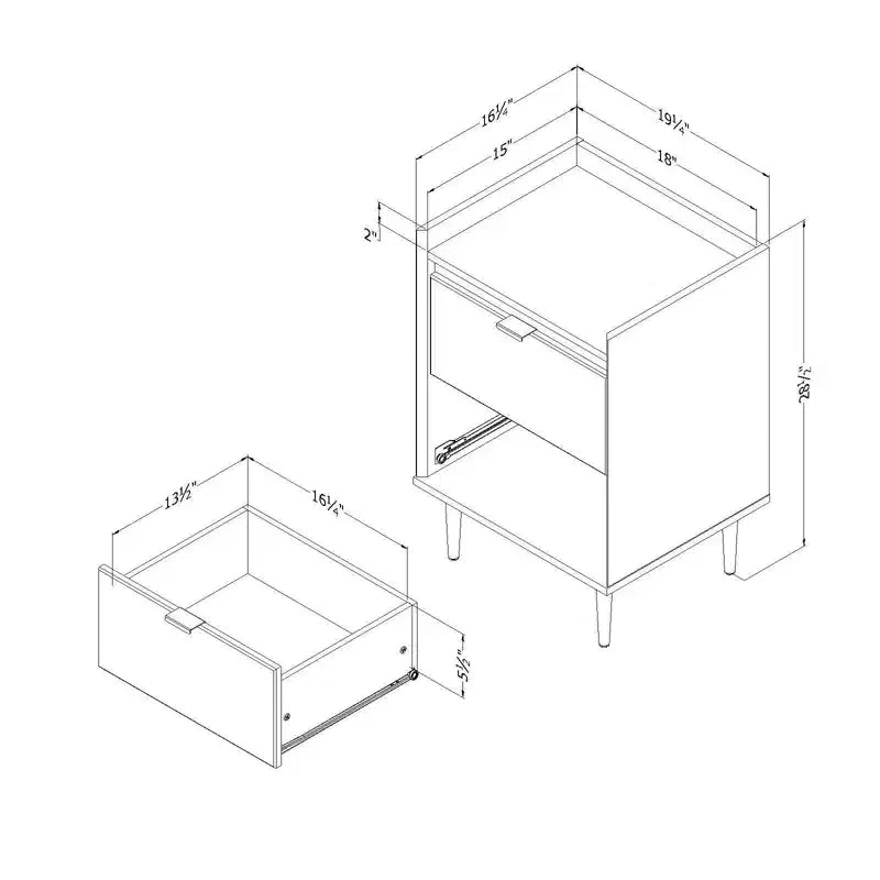 Hype 2 Drawer Nightstand - South Shore