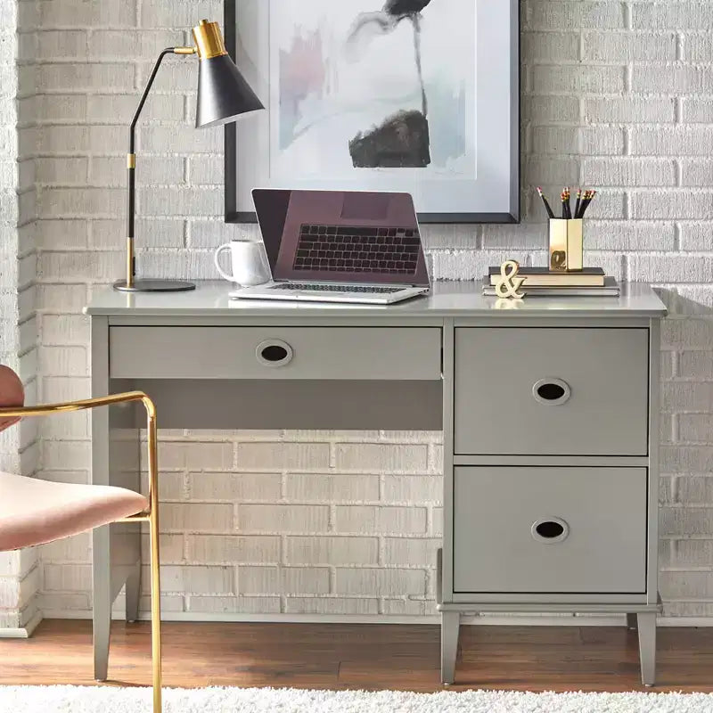 Buylateral Jamie 3 Drawers Student Writing Desk