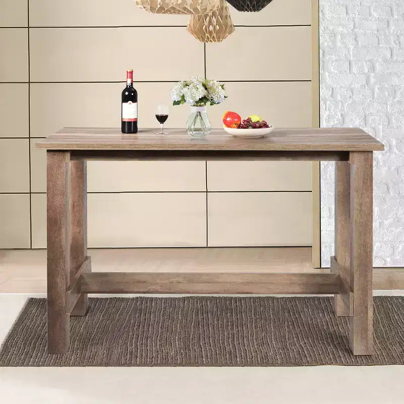 Costway Dining Table Counter Height Rectangular Kitchen Living Room