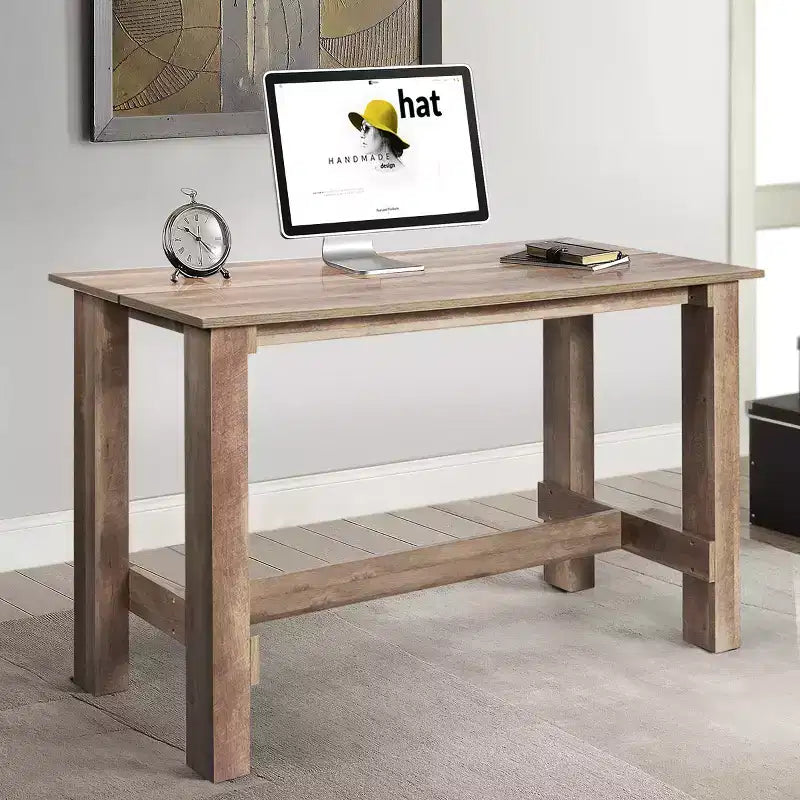 Costway Dining Table Counter Height Rectangular Kitchen Living Room