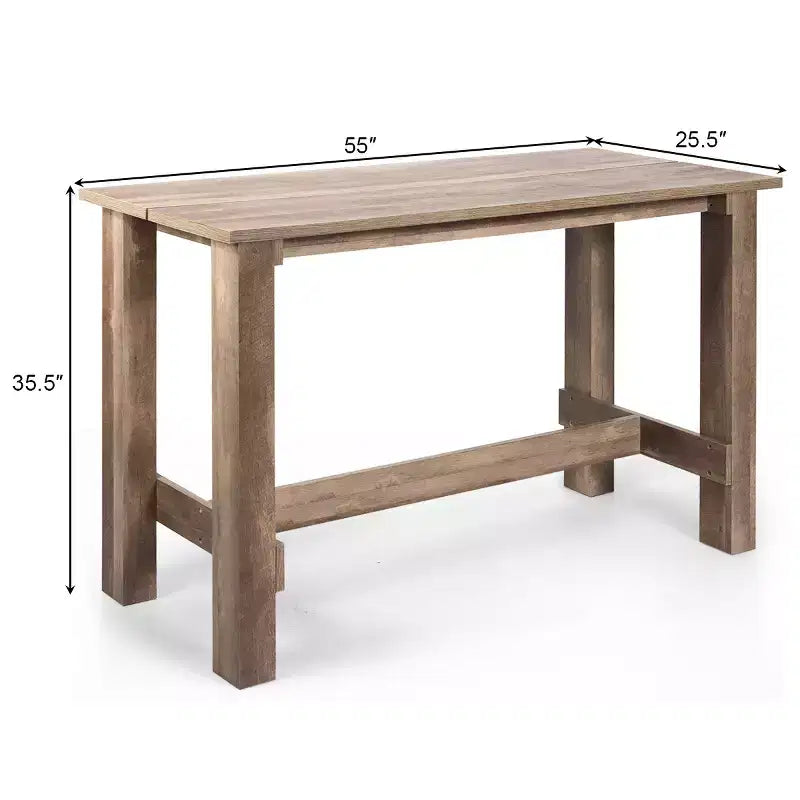 Costway Dining Table Counter Height Rectangular Kitchen Living Room