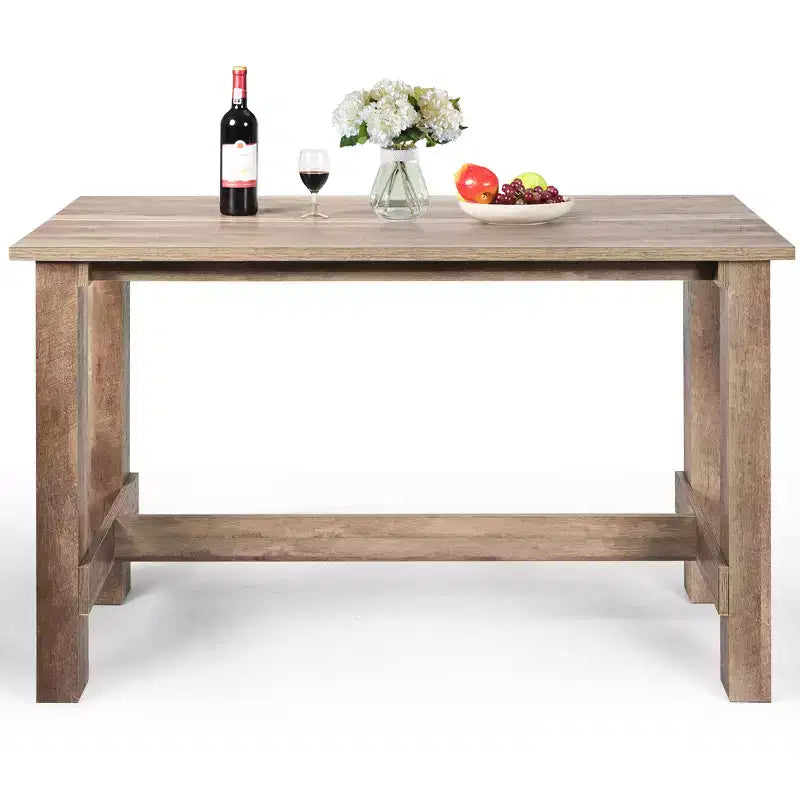 Costway Dining Table Counter Height Rectangular Kitchen Living Room