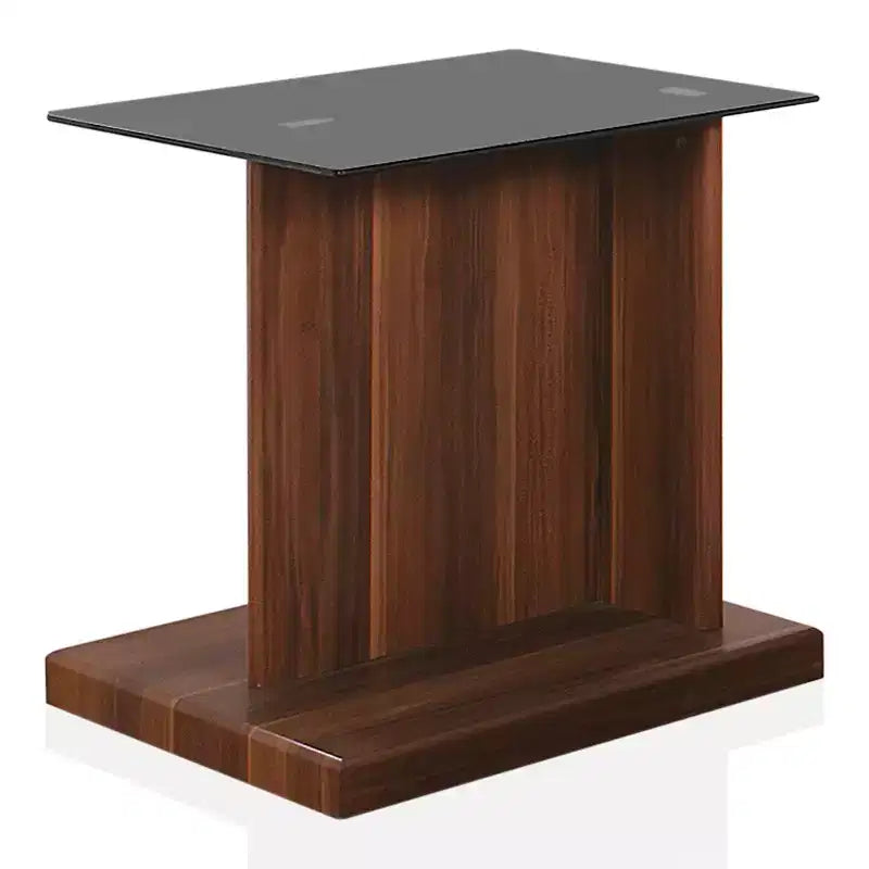 Montreaux Tempered Glass Top End Table - miBasics