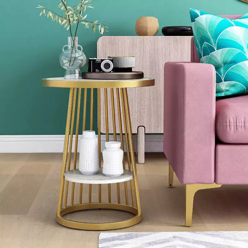 24/7 Shop At Home Tinful Modern Round Side Table
