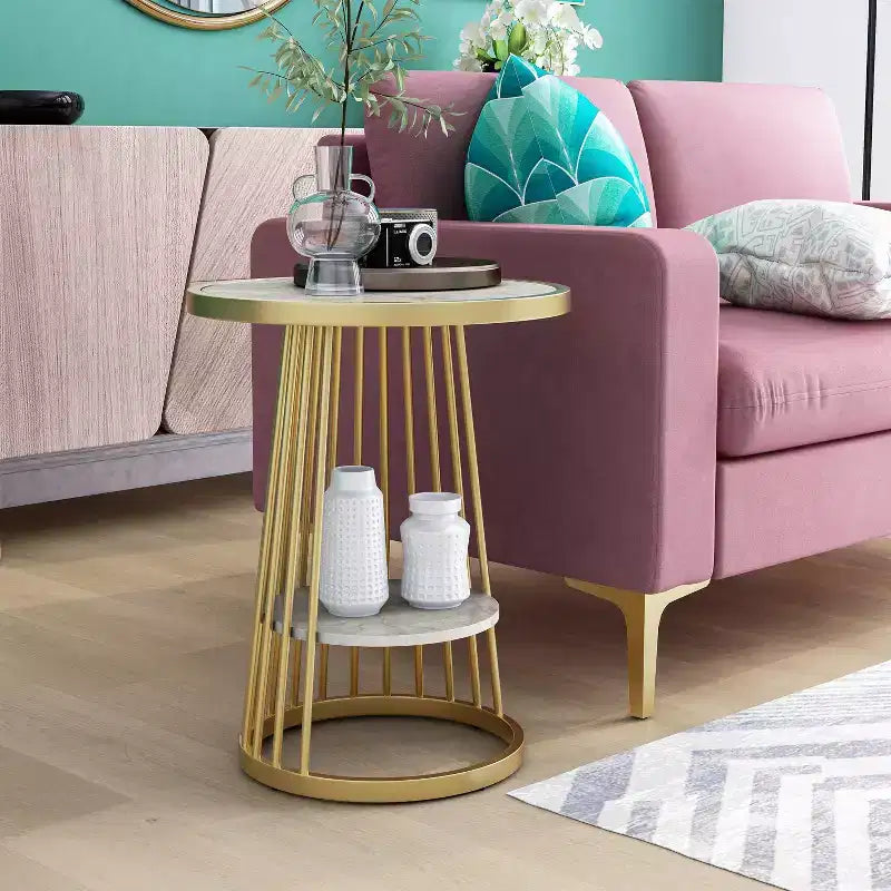 24/7 Shop At Home Tinful Modern Round Side Table