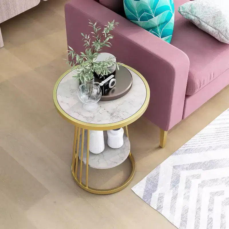 24/7 Shop At Home Tinful Modern Round Side Table