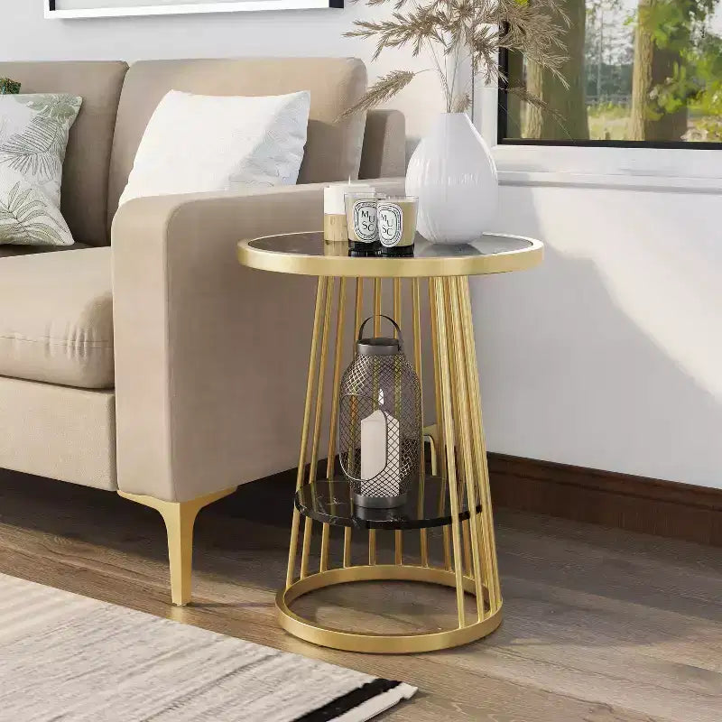 24/7 Shop At Home Tinful Modern Round Side Table