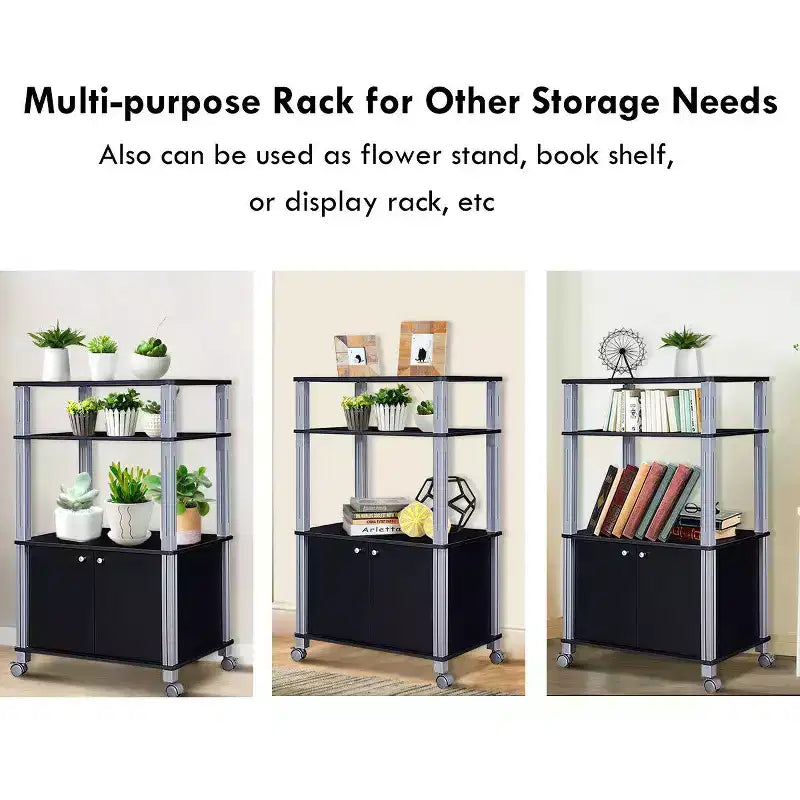 Costway Bakers Rack Microwave Oven Rack Shelves Kitchen Storage Organizer