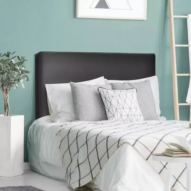 Costway Twin Wall-mounted Headboard Linen Fabric Upholstered Padded Easy Assembly