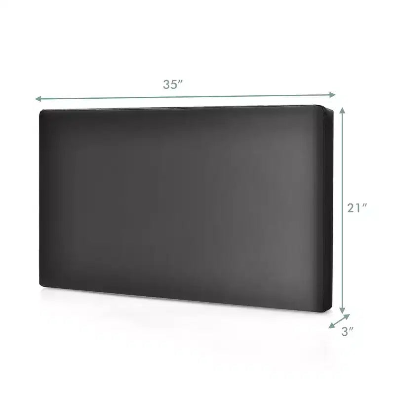 Costway Twin Wall-mounted Headboard Linen Fabric Upholstered Padded Easy Assembly