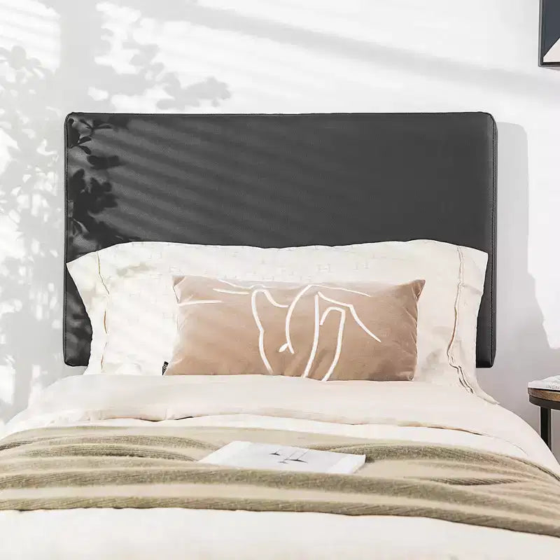 Costway Twin Wall-mounted Headboard Linen Fabric Upholstered Padded Easy Assembly