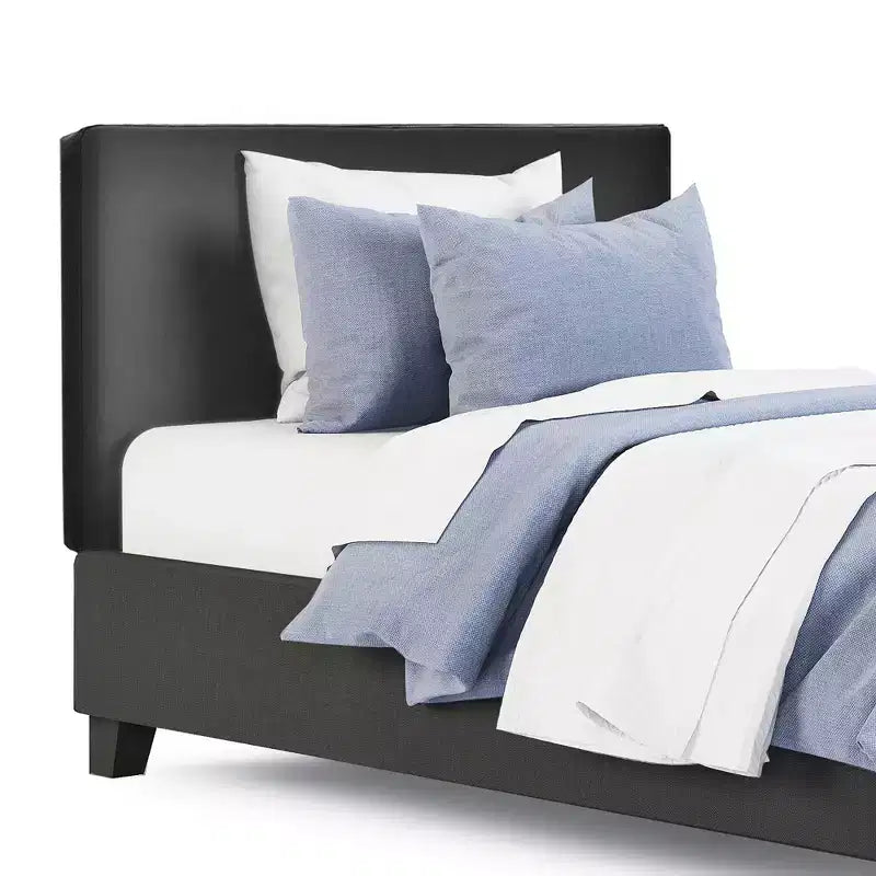 Costway Twin Wall-mounted Headboard Linen Fabric Upholstered Padded Easy Assembly