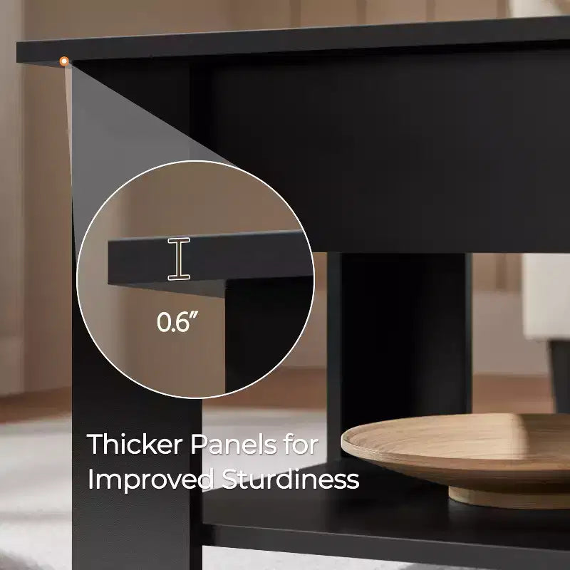 Yaheetech Modern Lift Top Vintage Coffee Table Accent Table w/Hidden Compartment & Storage For Home, Living Room, Reception Room, Office