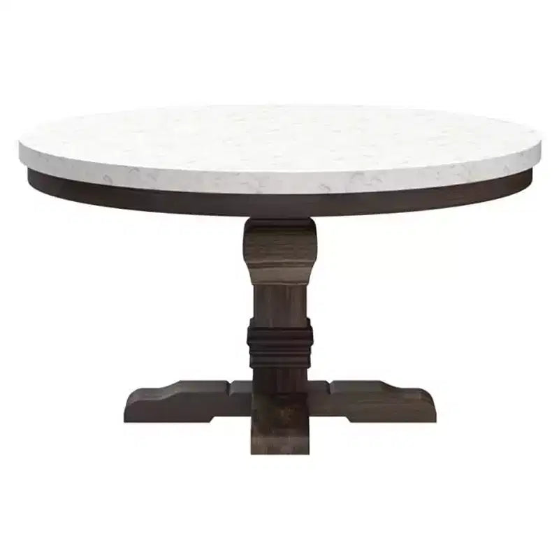 Nolan Dining Table White Marble/Salvage Dark Oak - Acme Furniture