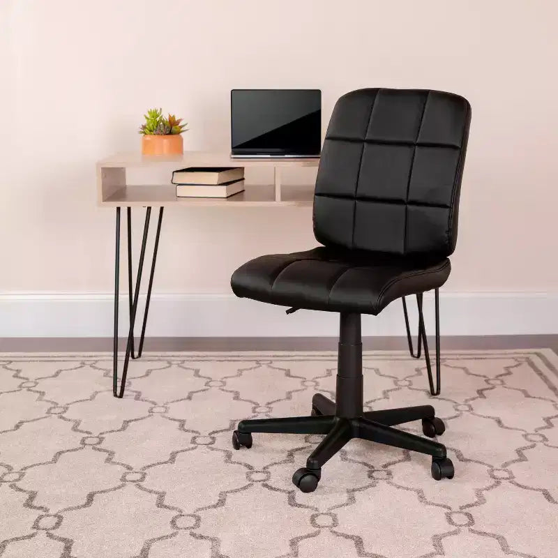 Emma and Oliver Mid-Back Quilted Vinyl Swivel Task Office Chair