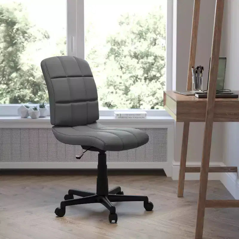 Emma and Oliver Mid-Back Quilted Vinyl Swivel Task Office Chair