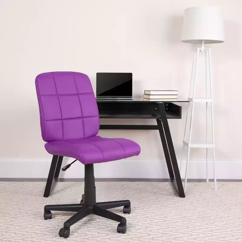 Emma and Oliver Mid-Back Quilted Vinyl Swivel Task Office Chair