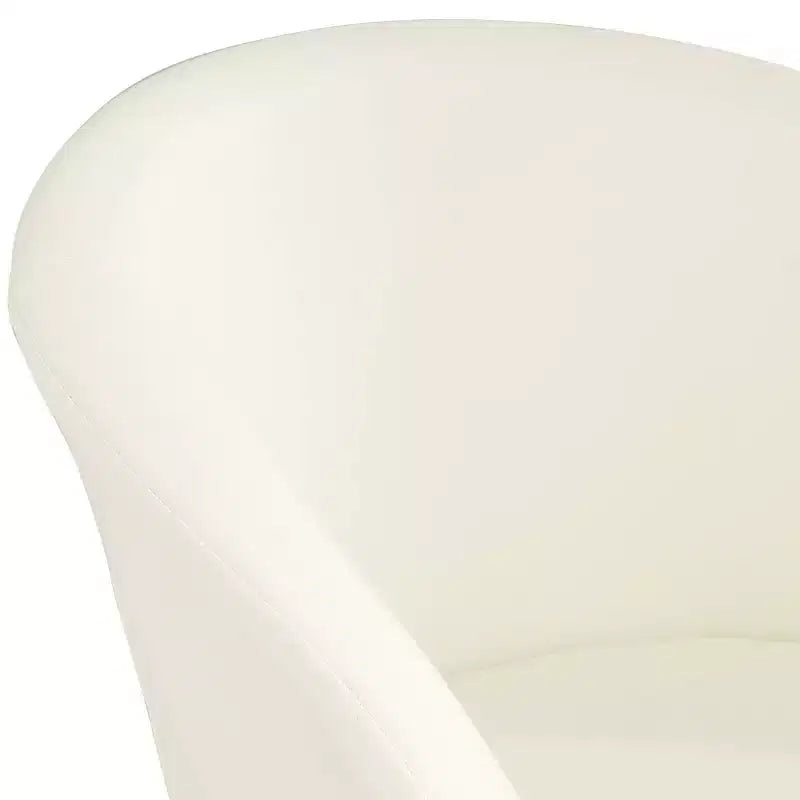55 Downing Street Nash Crme Faux Leather Adjustable Office Chair