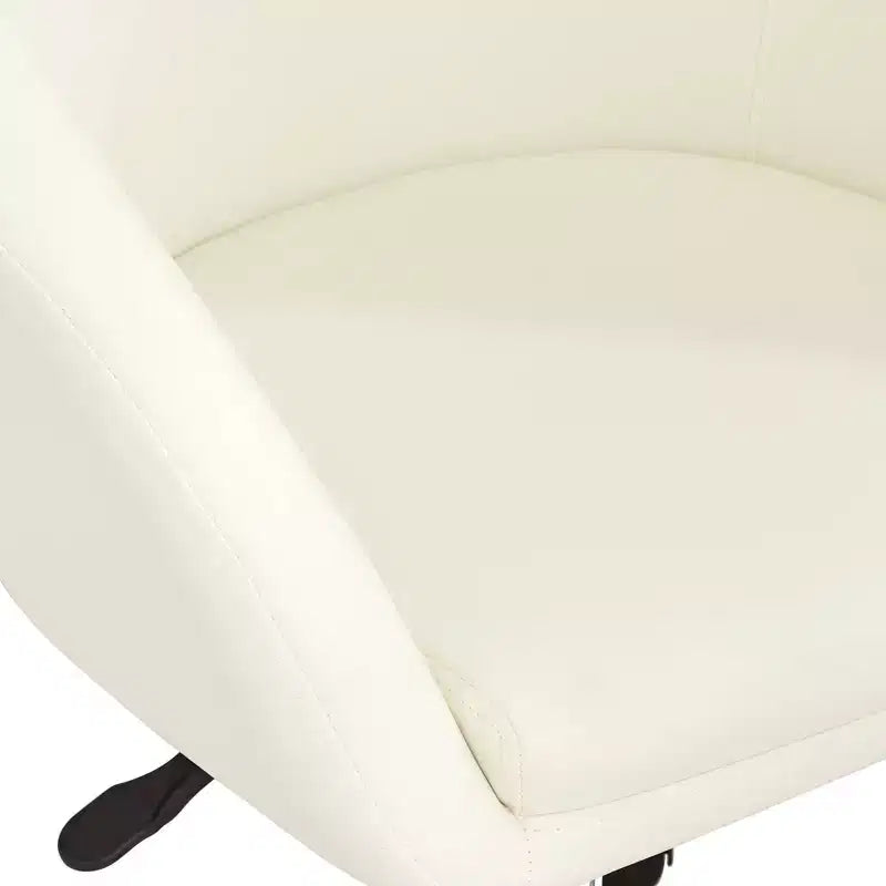 55 Downing Street Nash Crme Faux Leather Adjustable Office Chair