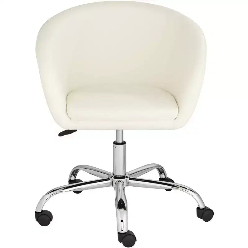 55 Downing Street Nash Crme Faux Leather Adjustable Office Chair