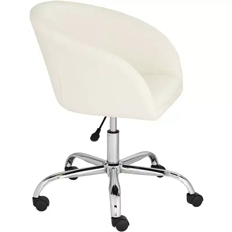 55 Downing Street Nash Crme Faux Leather Adjustable Office Chair